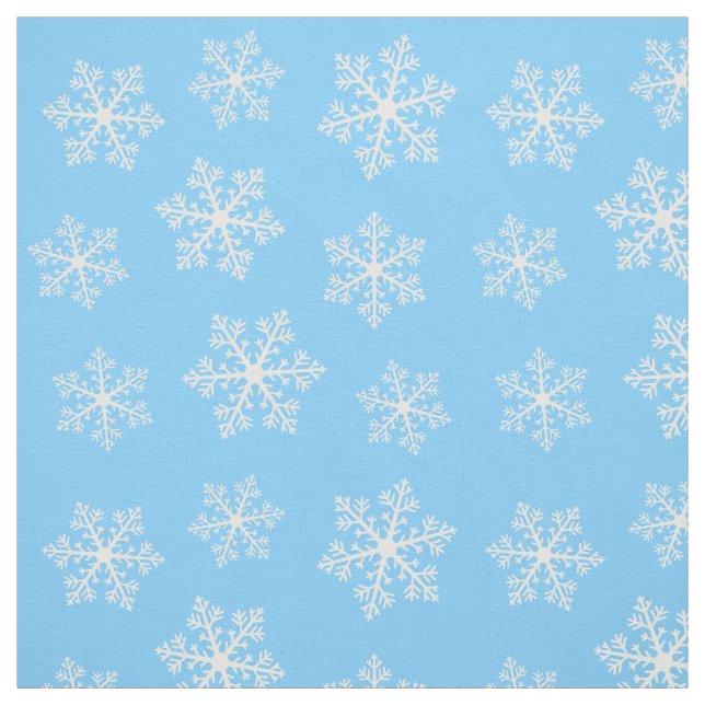 Tissu de flocon de neige bleu (Échantillon)
