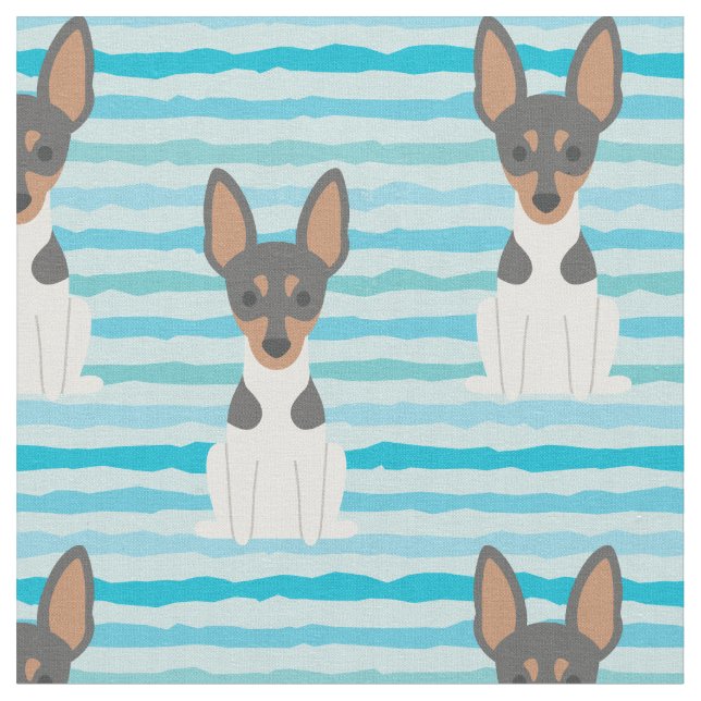 Tissu de Fox Terrier de jouet par la cour (Fermer)