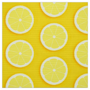 Tissu de fruits de jaune de tranche de citron