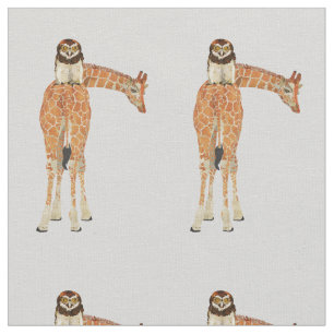 Tissu de girafe et de hibou