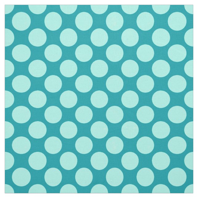 Tissu De grands points rétro - turquoise et aqua (Échantillon)