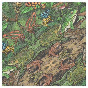 Tissu de grenouilles et de crapauds