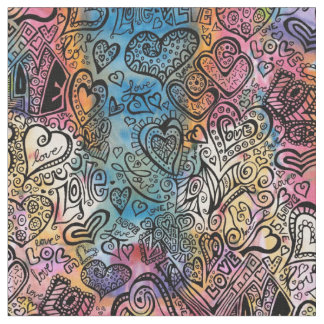 Tissu de griffonnage d'amour