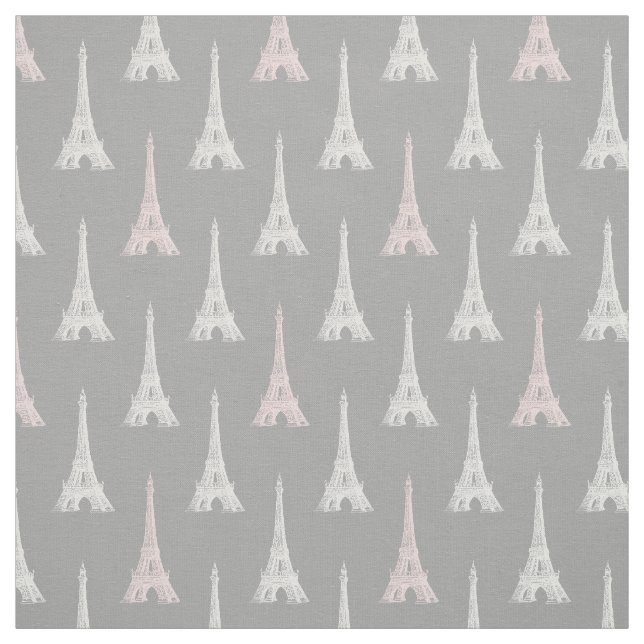 Tissu de gris de rose de Tour Eiffel de Paris (Échantillon)