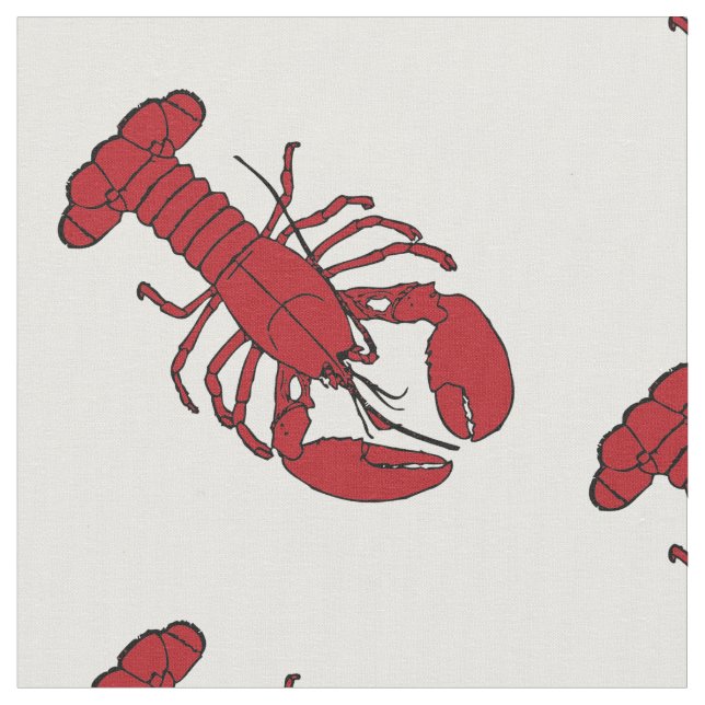 tissu de homard marin mignon (Fermer)