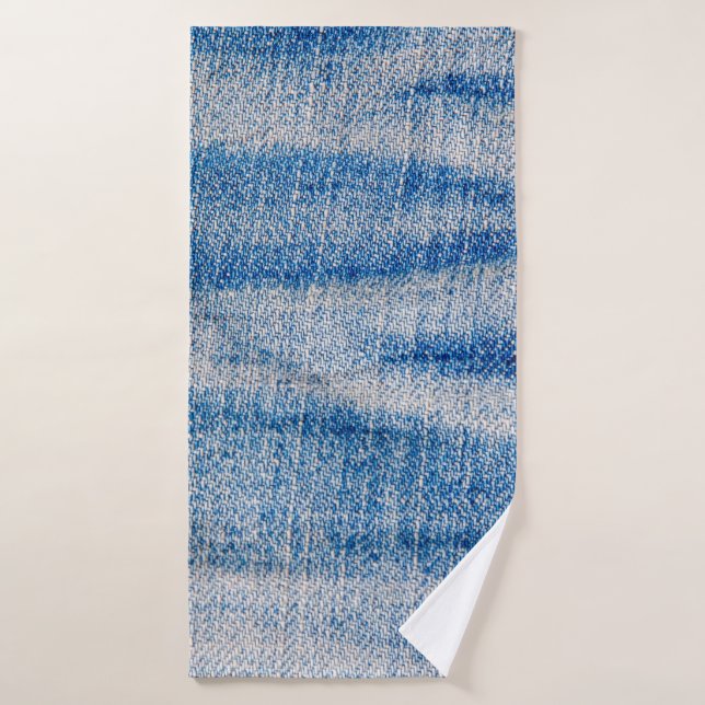 Tissu de jean bleu, arrière - plan textile (Serviette de bain)
