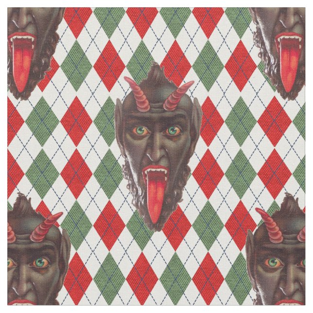 tissu de krampus de Noël plaid (Fermer)