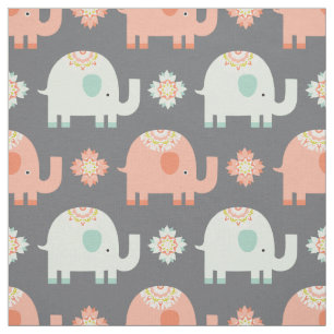 Tissu de la crèche d'éléphant de Boho moderne
