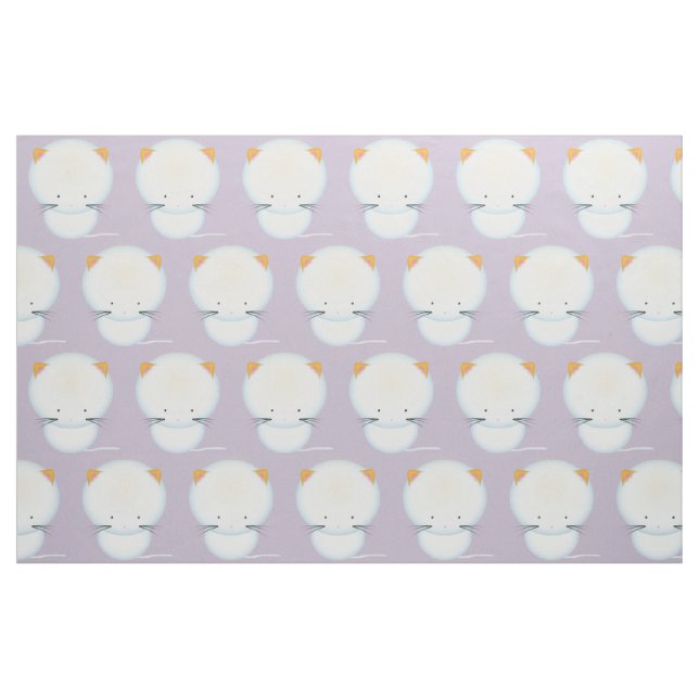 Tissu de la crèche Motif White Kittens (Fat Quarter)