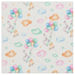 Tissu de lapins adorables