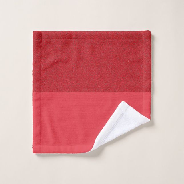 Tissu de lavage rouge tomate - Personnalisable (Gant de toilette)