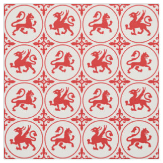 Tissu de Lions et Griffins médiévaux