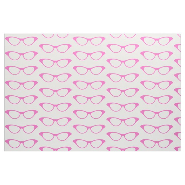 Tissu de lunettes Geeks roses (Fat Quarter)