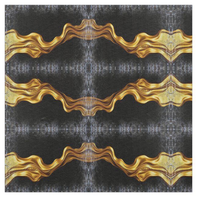 Tissu de Maison de Designer à Motif Tourbillon Or  (Échantillon)