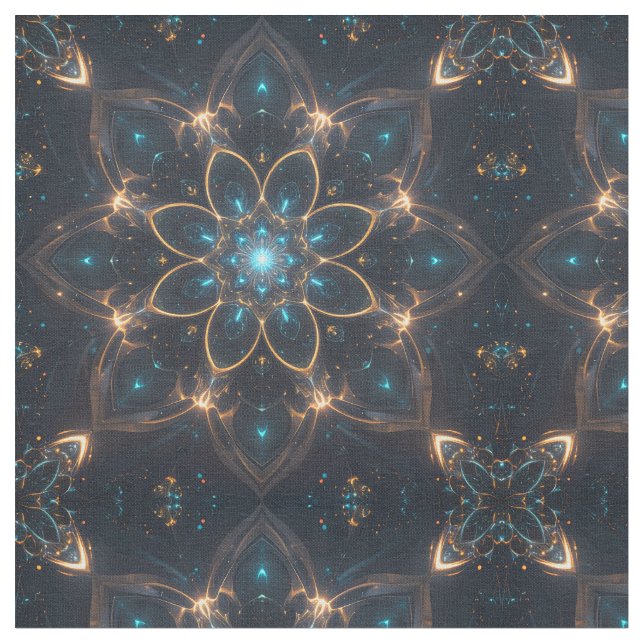 Tissu de mandala électrique (Fermer)