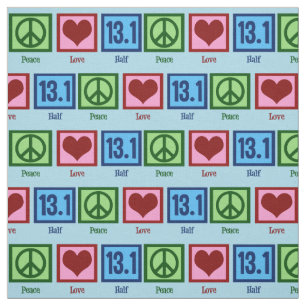 Tissu De marathonien de l'amour 13,1 de paix demi