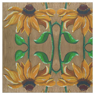 Tissu de marguerite jaune