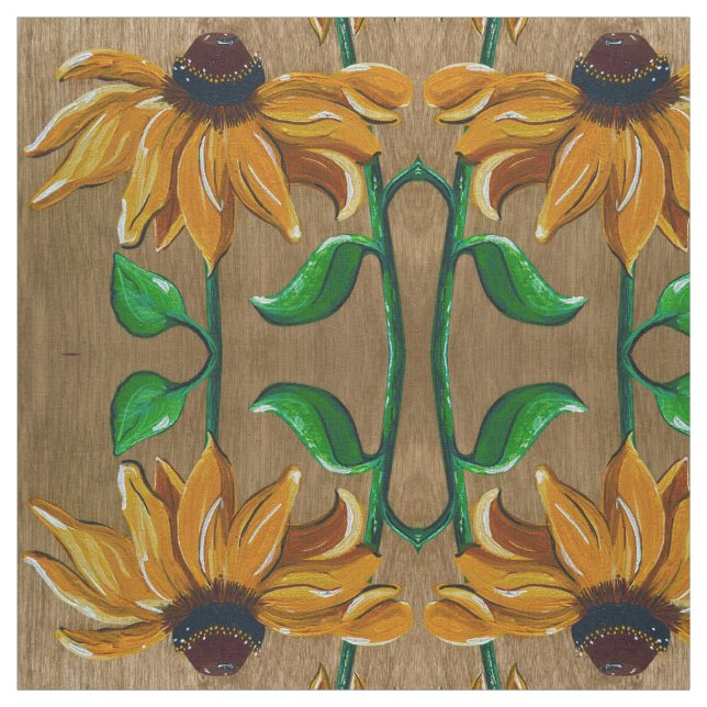 Tissu de marguerite jaune (Échantillon)