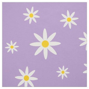Tissu de marguerite mauve