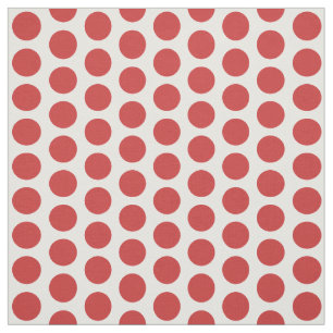 Tissu de mini-Pois blanc rouge