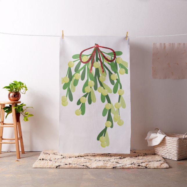 tissu de mistletoe rouge xmas (In Situ)