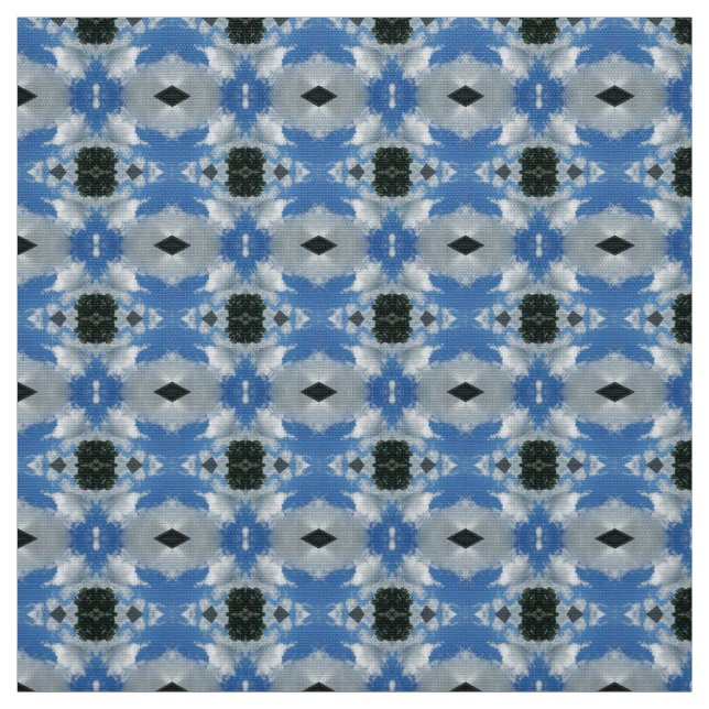 Tissu de mobilier bleu ciel et nuage (Échantillon)