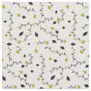 tissu de mode blanc vert art feuille