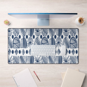 Tissu de moisissure tribale des Caraïbes : bleu ma