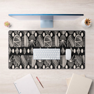 Tissu de moisissure tribale des Caraïbes : noir, b