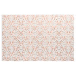 Tissu de motif damassé parisien orange