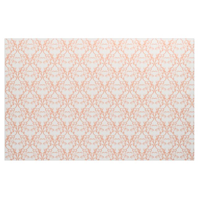 Tissu de motif damassé parisien orange (Fat Quarter)
