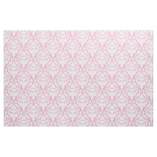 Tissu de motif damassé rose parisien (Fat Quarter)