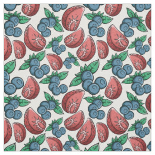 Tissu de motif de baies