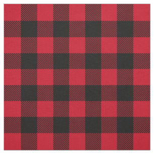 Tissu de Motif de bison de bison noir rouge