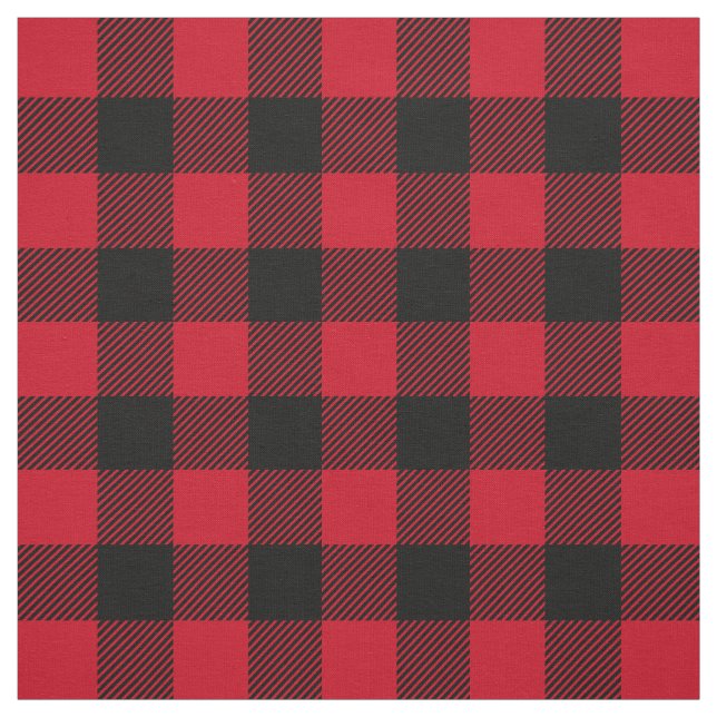Tissu de Motif de bison de bison noir rouge (Échantillon)