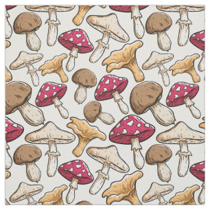 Tissu de motif de champignon