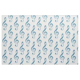 Tissu de Motif de Clef Arbre Bleu