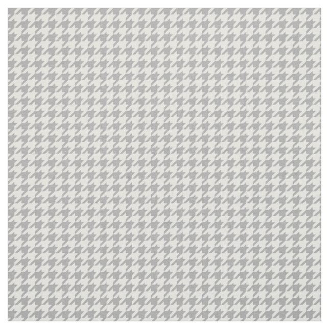 Tissu de motif de pied-de-poule de blanc gris (Échantillon)