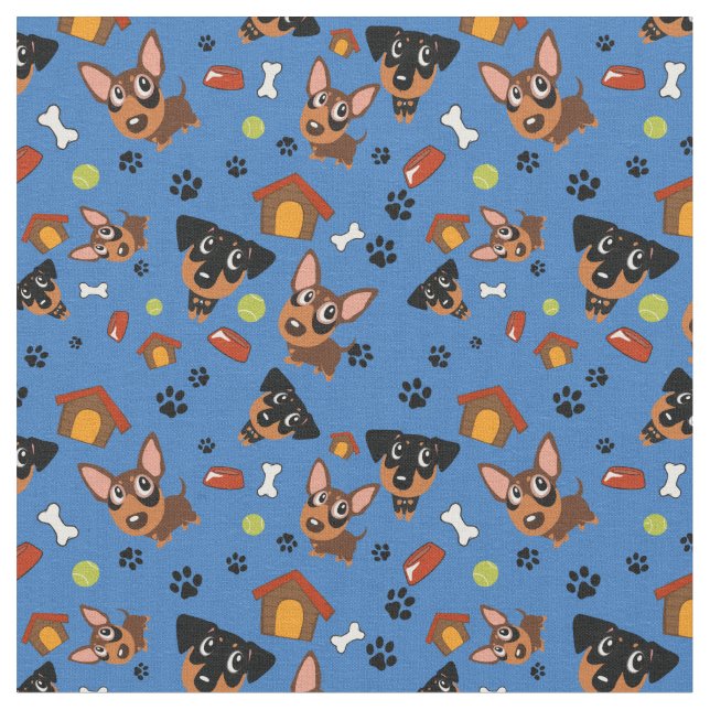Tissu de motif de Pinscher miniature de Pin de (Fermer)