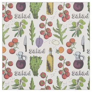 Tissu de motif de salade