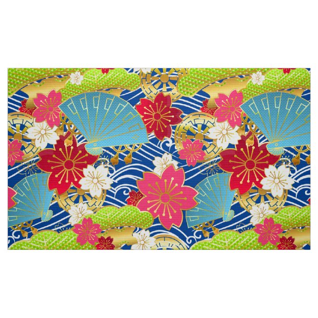 Tissu de motif de style Kimono (Fat Quarter)