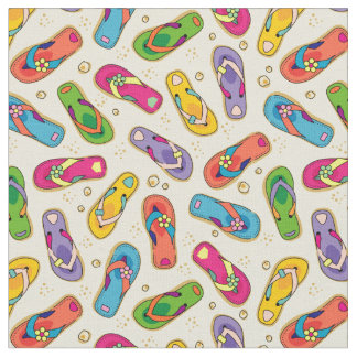 Tissu de Motif de tongs colorés
