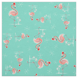 Tissu de motif de torsion de Flamant rose de Noël