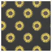 tissu de motif de tournesol
