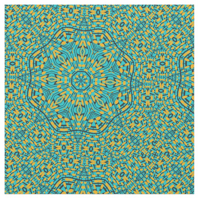 Tissu de Motif d'impression bleu orange Star Kalei (Fermer)