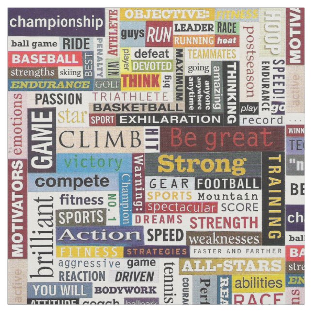 Tissu de motif d'impression de citations de jeux (Échantillon)
