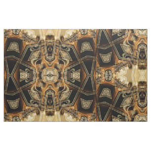 Tissu de Motif géométrique en dentelle dorée
