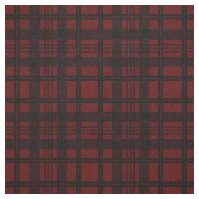 Tissu de Motif noir et rouge foncé (Échantillon)