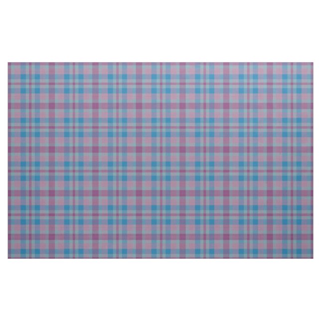 Tissu de motif plaid violet et bleu (Fat Quarter)