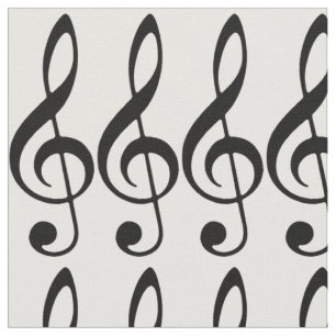Tissu de musique de clef triple